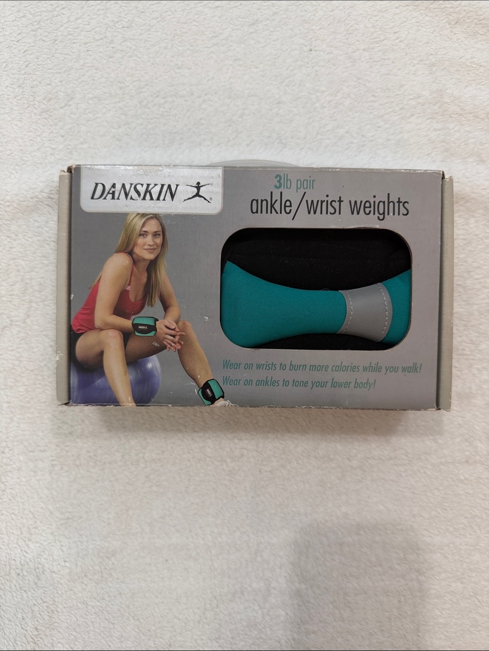 Danskin Teal and Black Ankle/Wrist Weight Pair